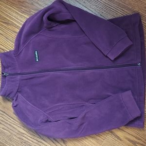 Nearly New Kids Columbia Fleece Jacket Girls L 14 Purple Maroon